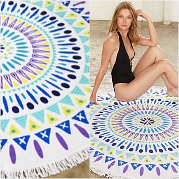 Bohemian Beach Throw Blanket Wrap Mat - Picture 2 of 6